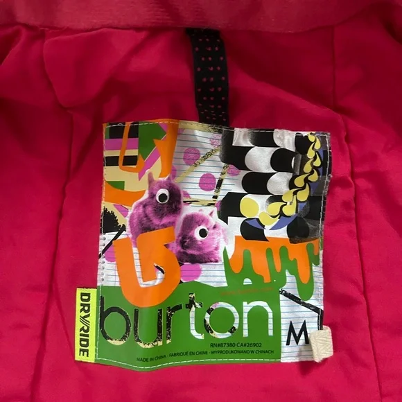 Burton Women’s Charcoal and Pink Ski/Snowboard Coat - Picture 8 of 13